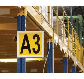 Blank plate for aisle and shelving identification PROVOST