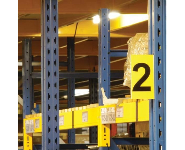 Blank flags for aisle identification 