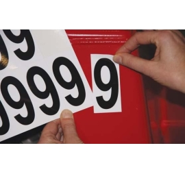 Identical adhesive letters and figures PROVOST