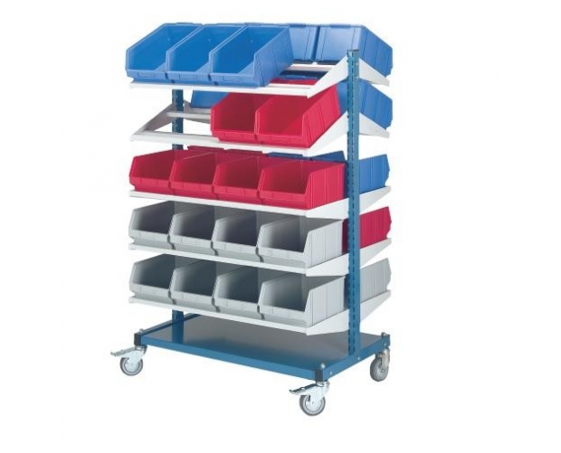 Mobile stockers 10 shelves for Probox bins 