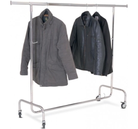 Chrome-plated mobile clothes rack 1 adjustable level