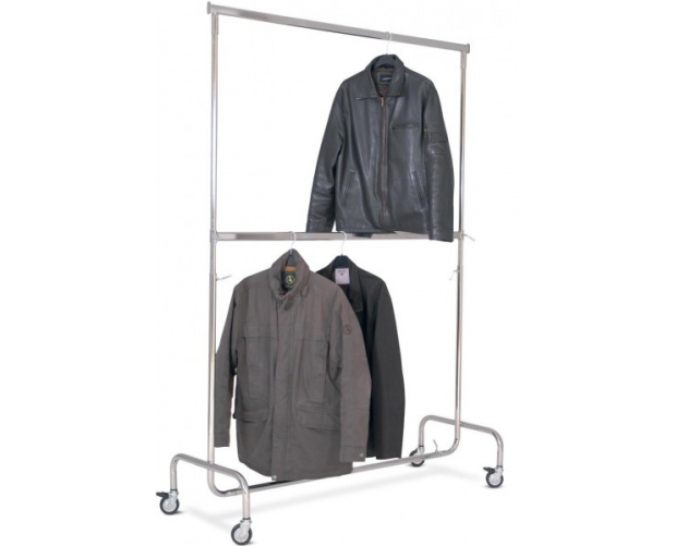 Tertiary clothes rack 2 adjustable levels 