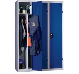One-piece dirty industrial locker