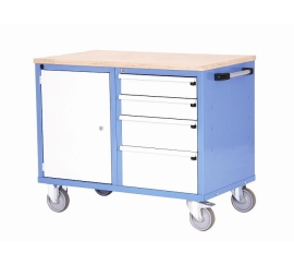 Mobile workbench 1 door 4 drawers