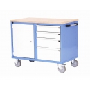 Mobile workbench 1 door 4 drawers PROVOST