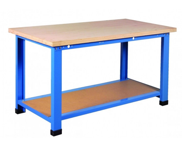 Industrial workbench with lower level 