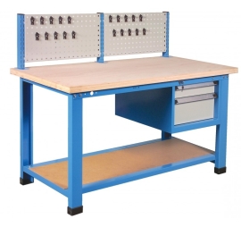 Workbench with 2 drawer compartment + tool rack