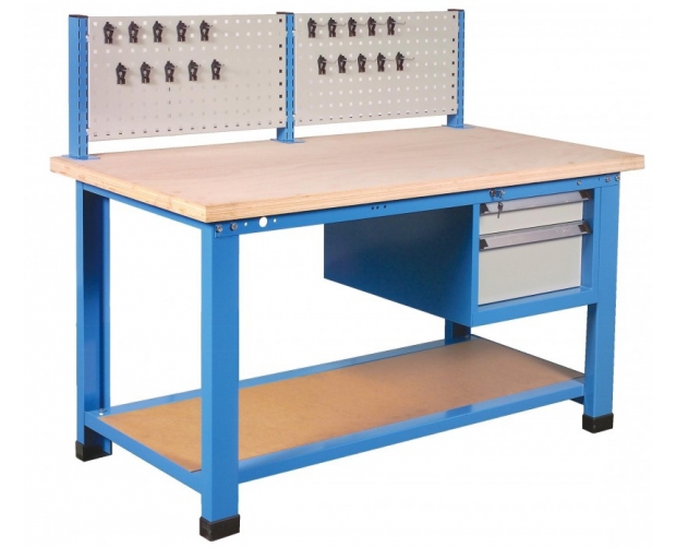 Workbench with 2 drawer compartment + tool rack 