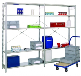 Prospace + sheet metal shelving galvanised PROVOST