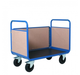 Promax trolley with 3 wooden sides