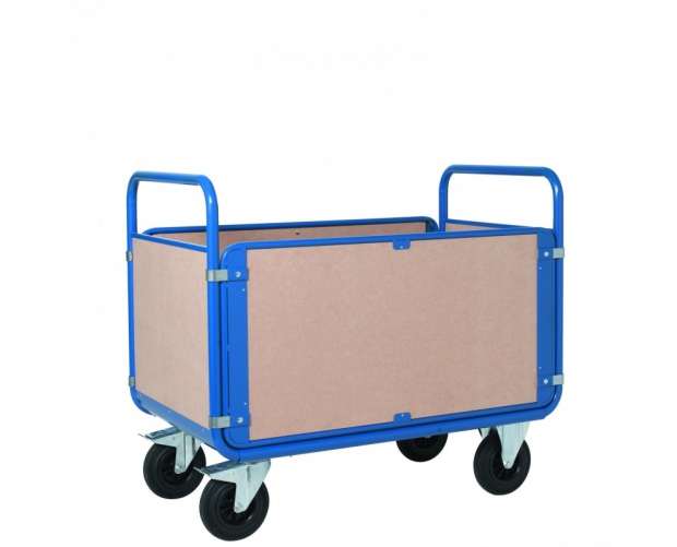 Promax trolley with 4 wooden sides 