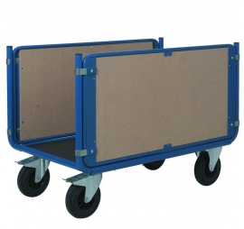 Promax trolley with 2 wooden sides