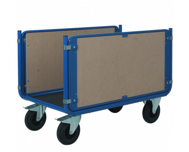 Promax trolley with 2 wooden sides 