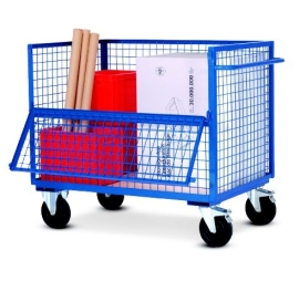 Trolley half mesh folding side cover