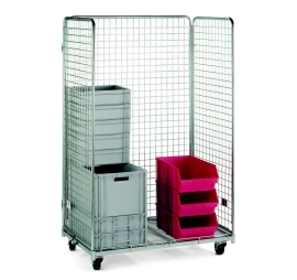 Roll container large volume 3 sides