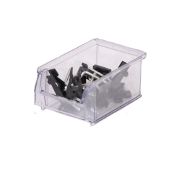 Bin with spout SYSTEMBOX transparent L.160 x W.100 x H.75