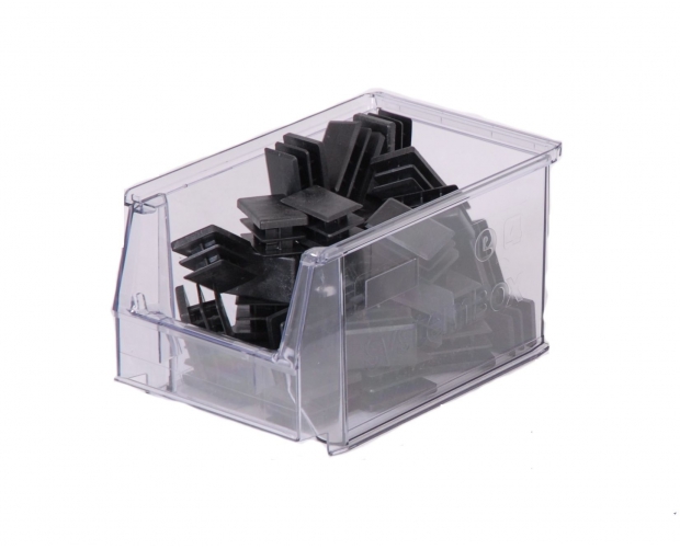 Bin with spout SYSTEMBOX transparent L.230 x W.150 x H.130 