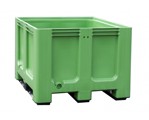 Pallet crate green for selective sorting 