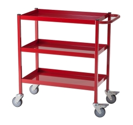 Workshop trolley red 3 levels 150 kg