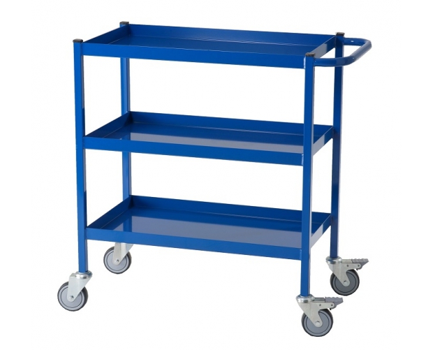 Workshop trolley blue 3 levels 150 kg 