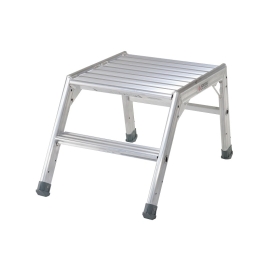 One-piece aluminium stepladder with 2 steps