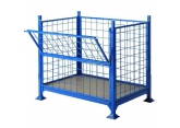 Pallet with mesh sides and folding half-door - format 1200 x 800 mm