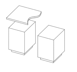 Structure for workbench with 2 compartments