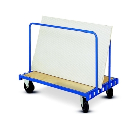 Panel carrier trolley with removable side covers