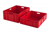 Red stackable crate 800 x 600 mm
