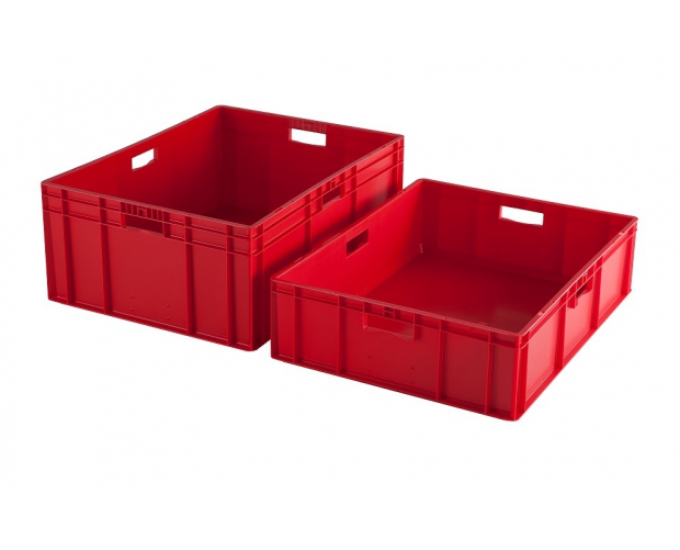 Red stackable crate 800 x 600 mm 