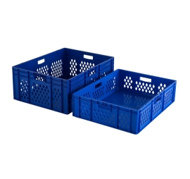 stackable crate with perforated sides