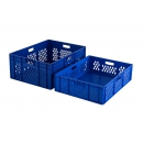 Blue stackable crate with perforated sides PROVOST