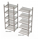 Zinc coated shelves with PE retention plate depth 600 mm PROVOST
