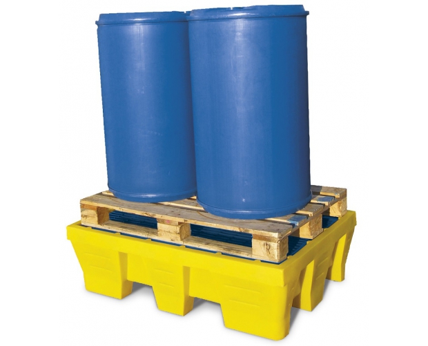 Sump for 2 drums 200 l on pallet 