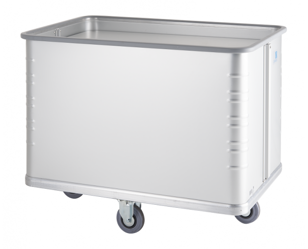 Aluminium trolley with mobile base 
