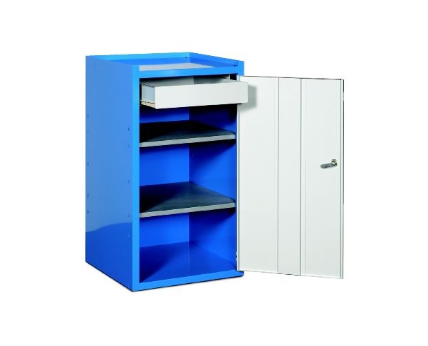 Tool cupboard width 500 mm 2 shelves 1 drawer 