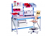 Economical workbench with lower level
