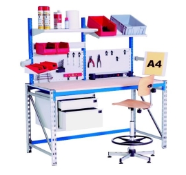 Economical workbench with lower level