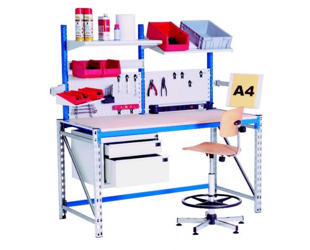 Economical workbench with lower level 
