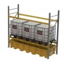 Polyéthylène retention floor container for pallet rack PROVOST