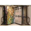 Carpets displayed on a carpet storage and display rack  PROVOST