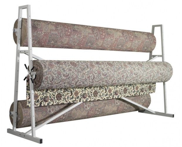 Roll system for carpet display and storage 