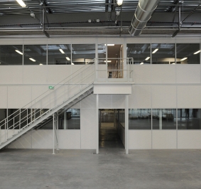 Modular partitions for 2-storey offices at Rémy Martin
			